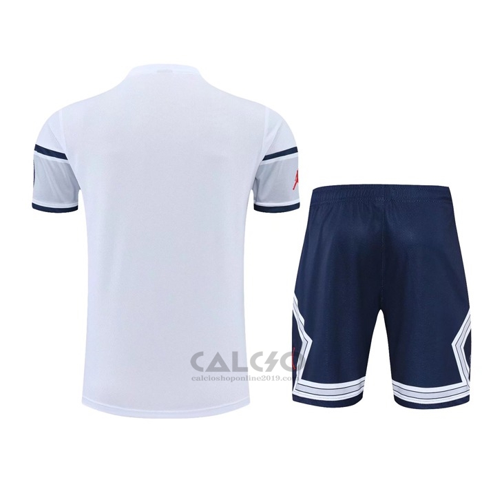 Tuta da Track Paris Saint-Germain Manica Corta 2022-2023 Bianco - Pantaloncini